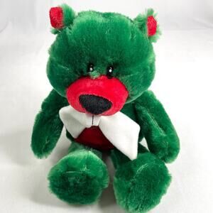 Kellytoy Green & Red Holiday Beaver Plush